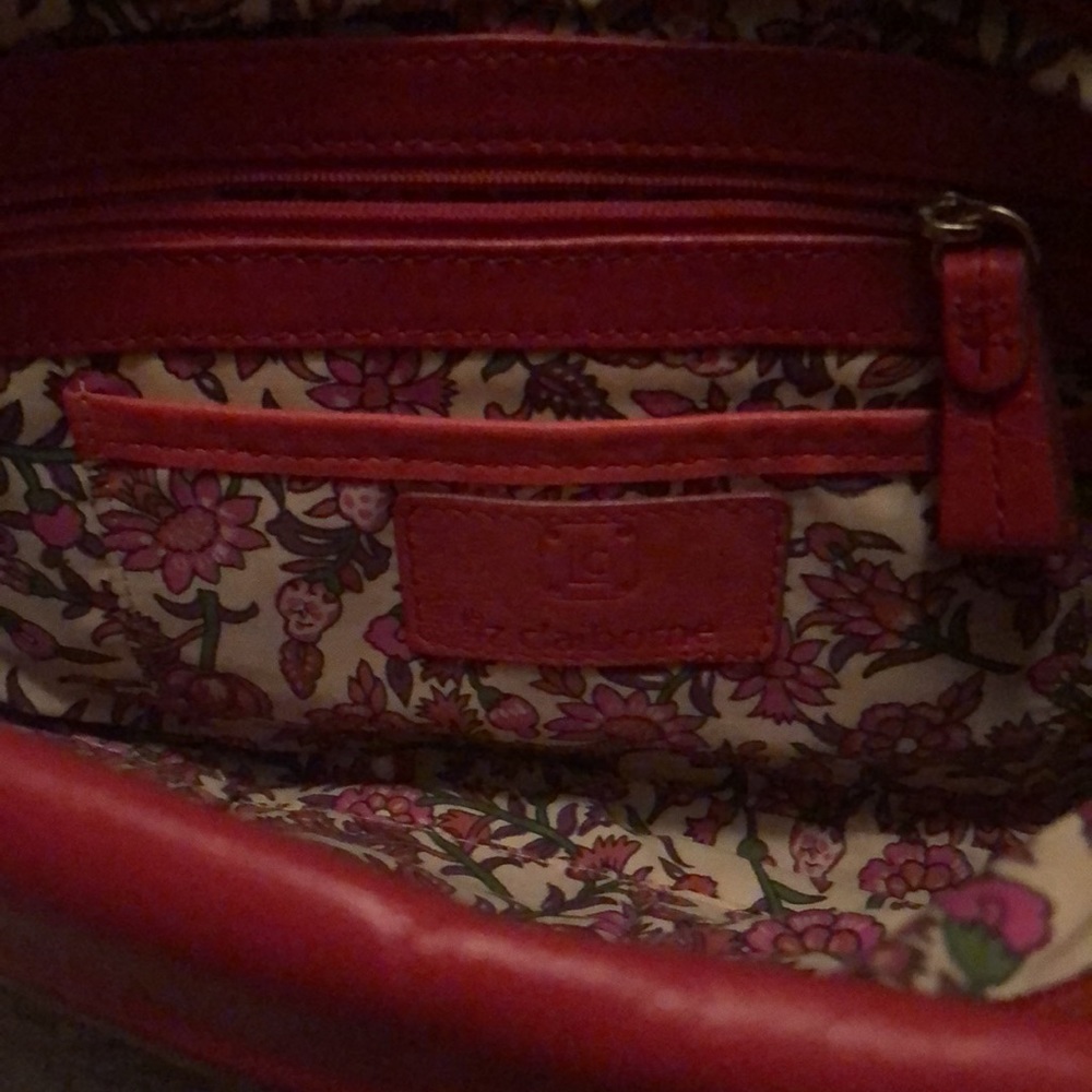 Liz Claiborne Red Leather Clutch - Picture 4 of 4